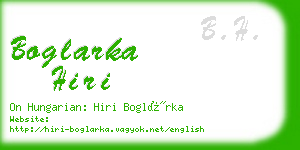 boglarka hiri business card